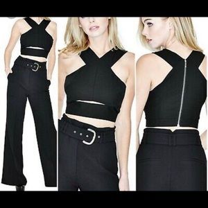 Marciano black crop top